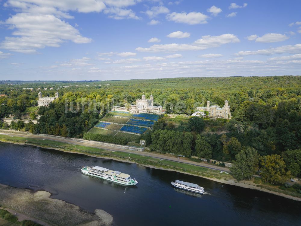 Dresden von oben - Schloß Lingnerschloss in Dresden im Bundesland Sachsen, Deutschland