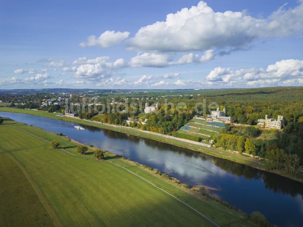 Dresden aus der Vogelperspektive: Schloß Lingnerschloss in Dresden im Bundesland Sachsen, Deutschland