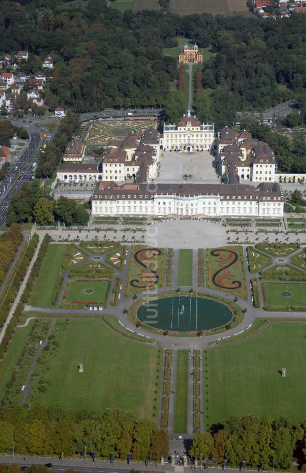 Ludwigsburg von oben - Schloss Ludwigsburg