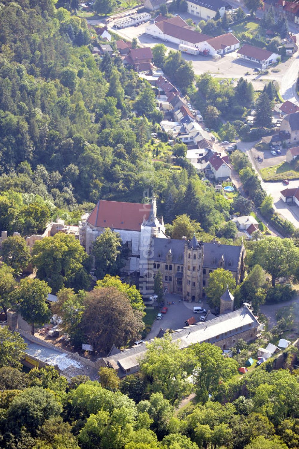 Luftbild Mansfeld - Schloss Mansfeld in Mansfeld, Sachsen-Anhalt