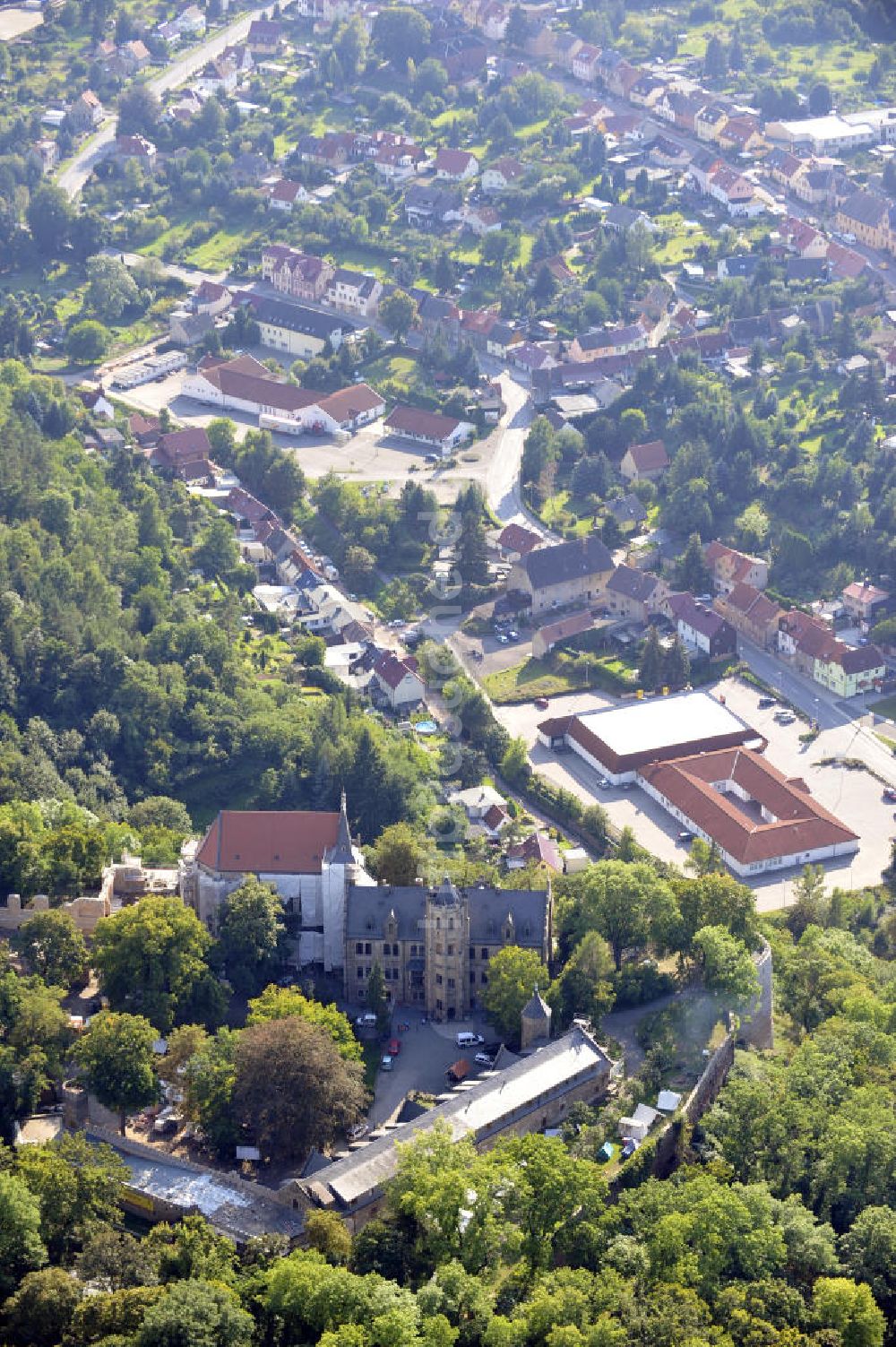 Luftaufnahme Mansfeld - Schloss Mansfeld in Mansfeld, Sachsen-Anhalt