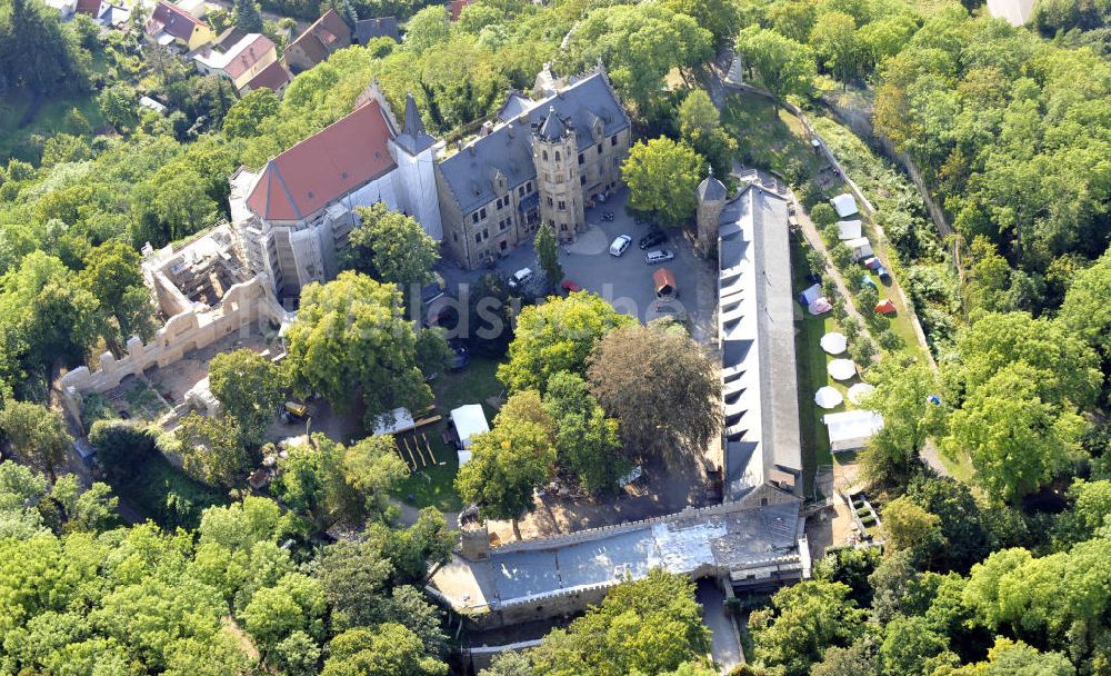 Mansfeld aus der Vogelperspektive: Schloss Mansfeld in Mansfeld, Sachsen-Anhalt