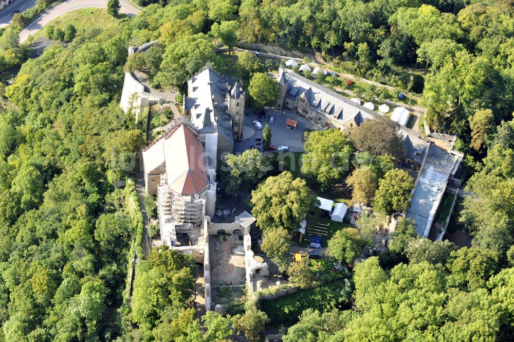 Luftaufnahme Mansfeld - Schloss Mansfeld in Mansfeld, Sachsen-Anhalt