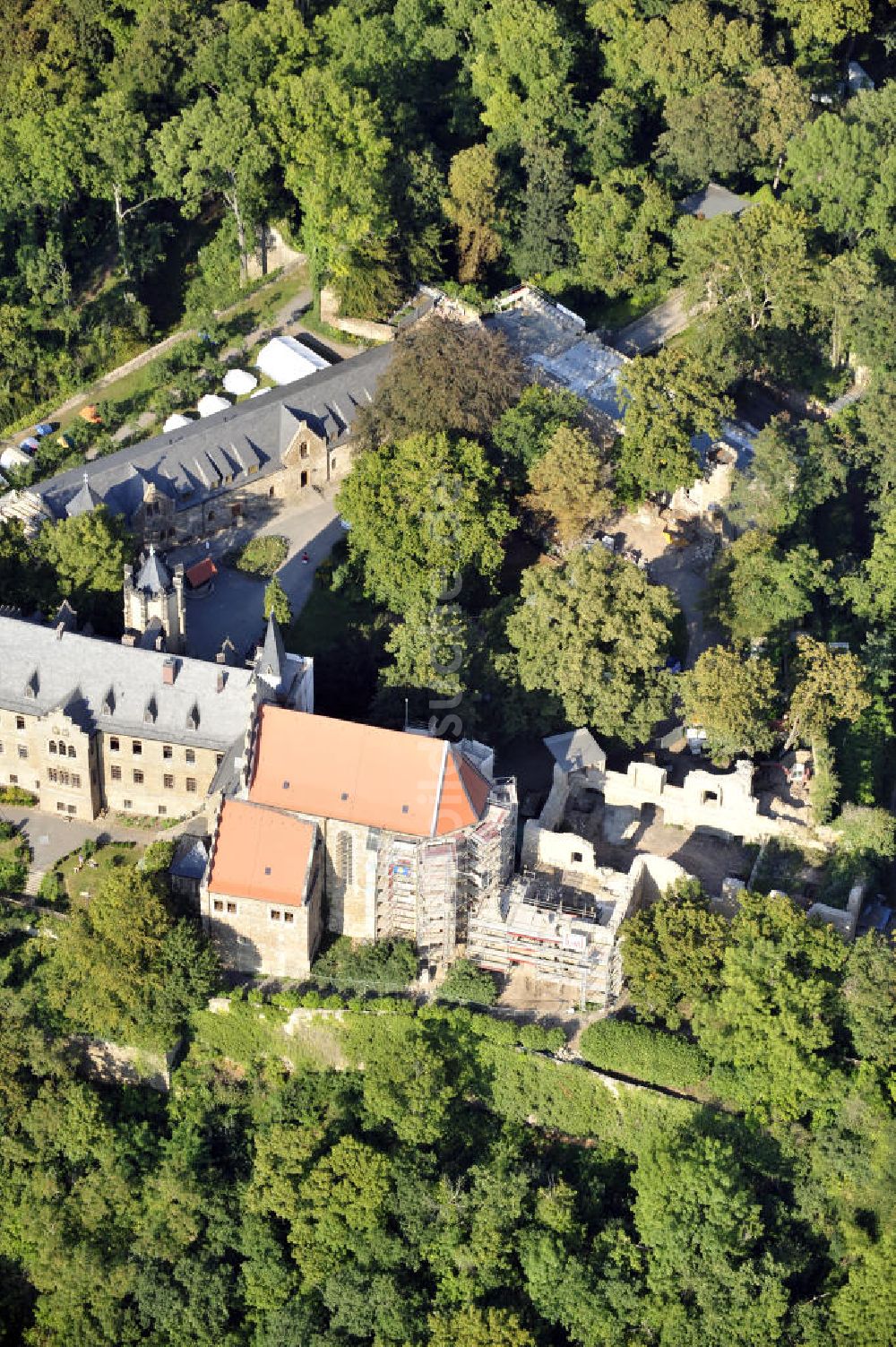 Luftbild Mansfeld - Schloss Mansfeld in Mansfeld, Sachsen-Anhalt