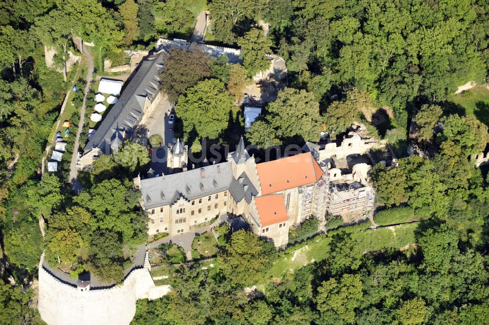 Mansfeld von oben - Schloss Mansfeld in Mansfeld, Sachsen-Anhalt