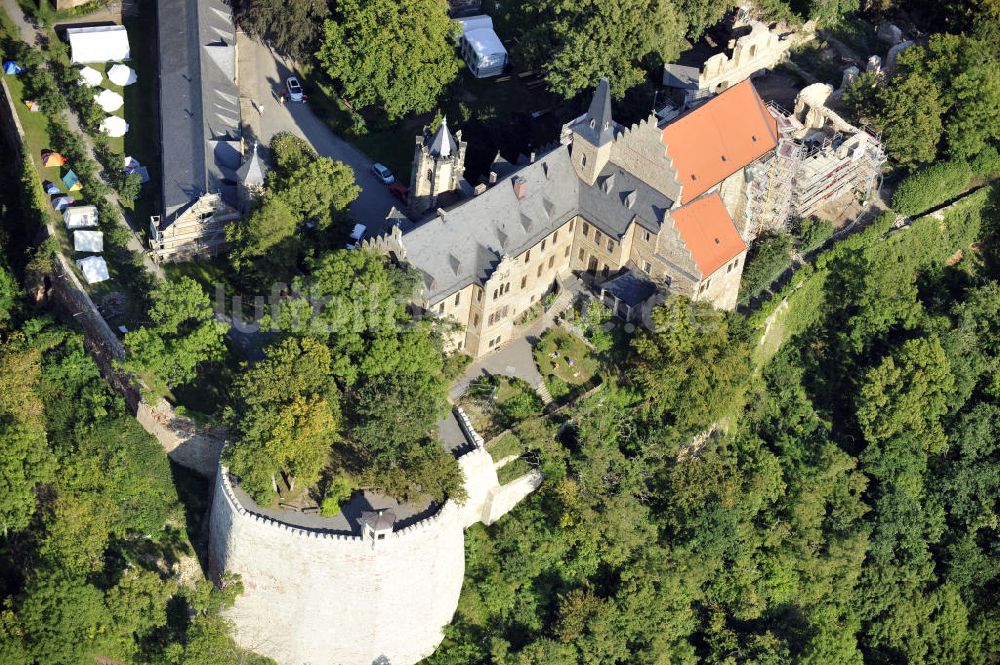 Luftaufnahme Mansfeld - Schloss Mansfeld in Mansfeld, Sachsen-Anhalt