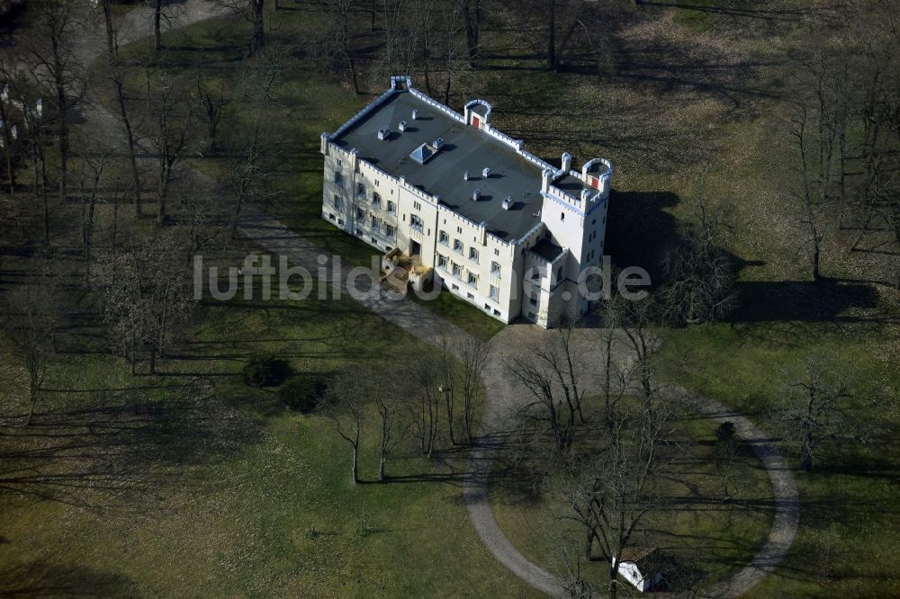 Märkisch Wilmersdorf von oben - Schloss Märkisch Wilmersdorf bei Trebbin im Bundesland Brandenburg