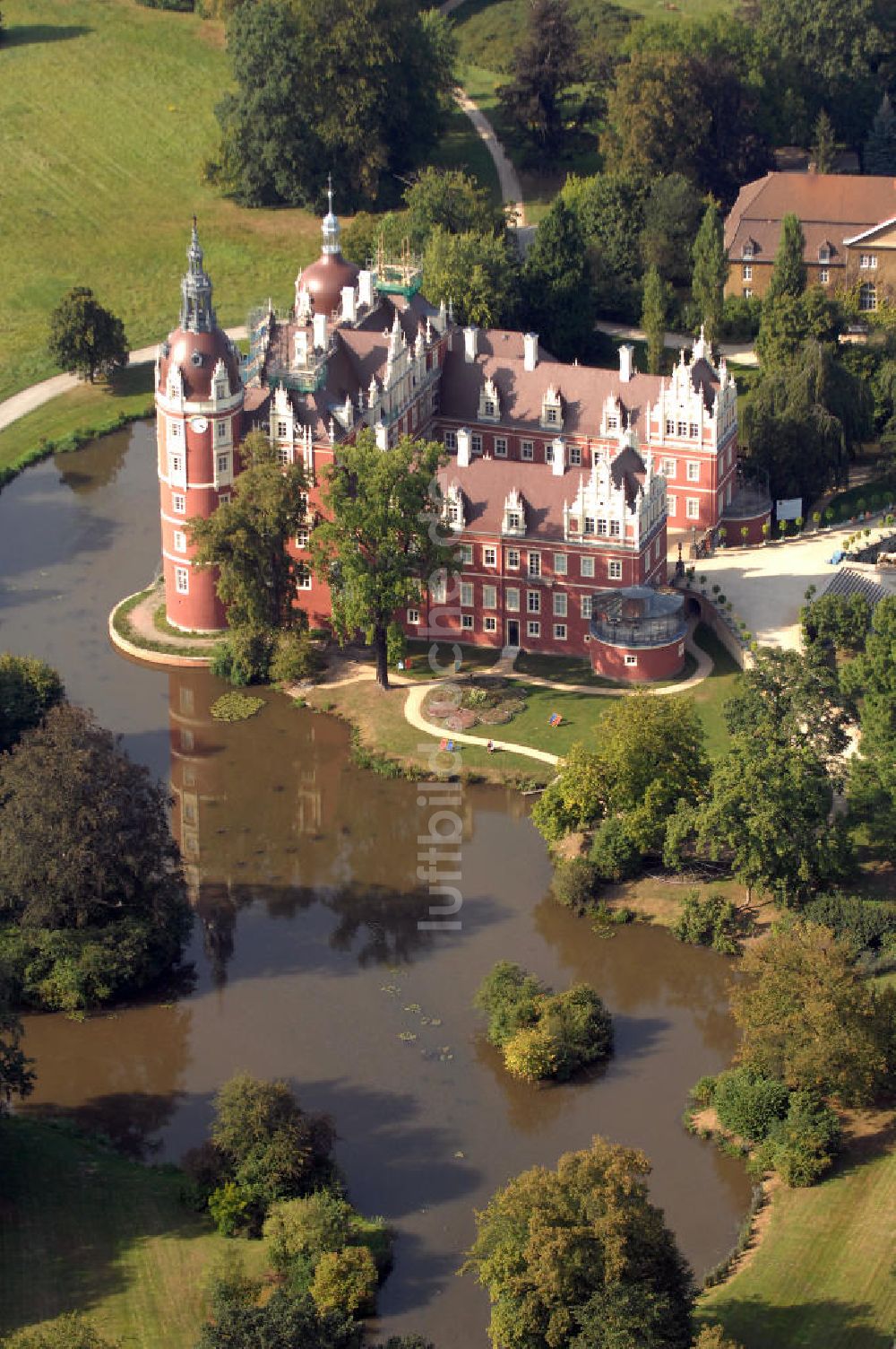 Luftaufnahme Bad Muskau - Schloss Muskau