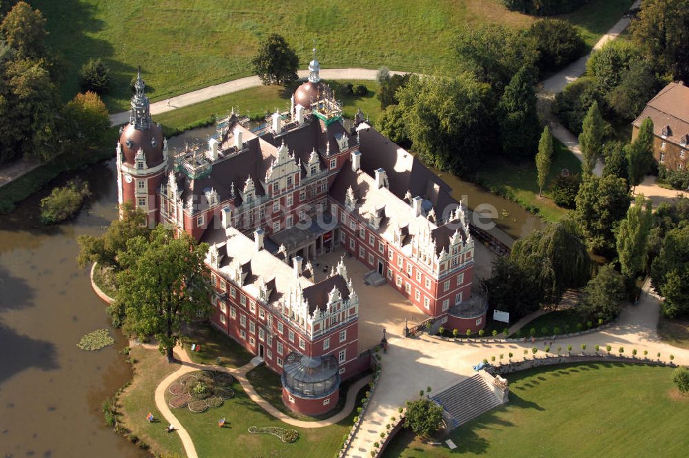 Bad Muskau aus der Vogelperspektive: Schloss Muskau