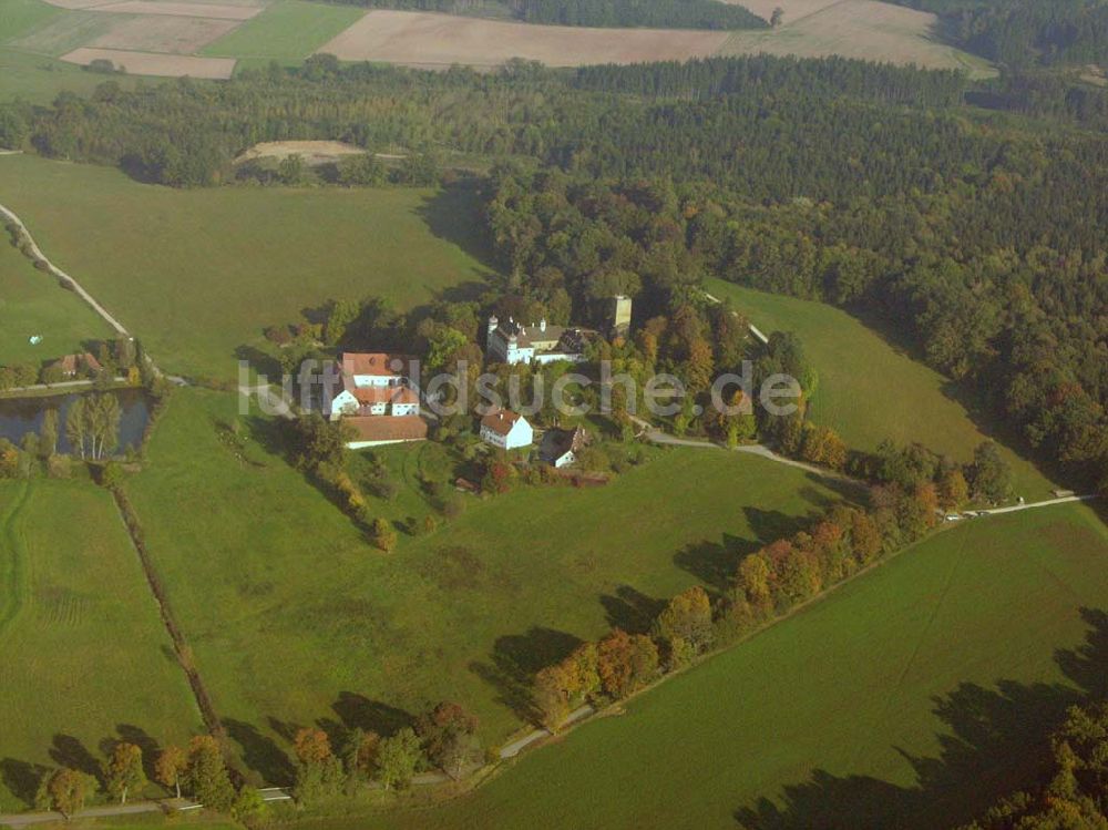 Thalmassing von oben - Schloss Neueglofsheim