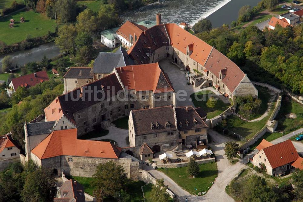 Freyburg/Unstrut aus der Vogelperspektive: Schloss Neuenburg