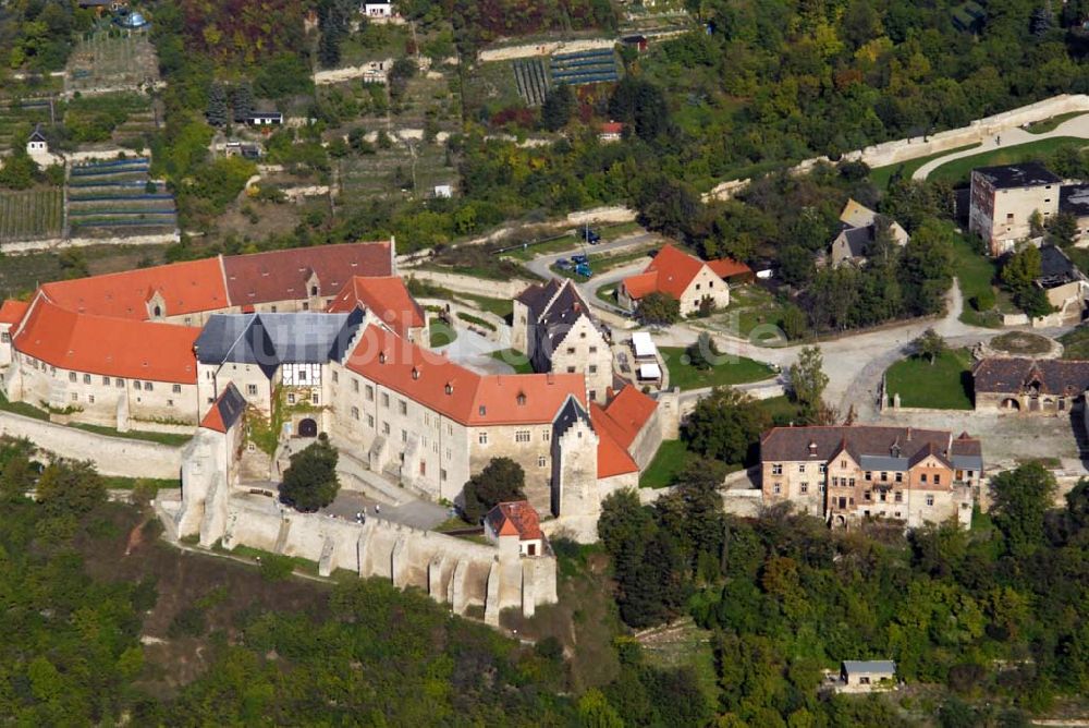 Freyburg/Unstrut aus der Vogelperspektive: Schloss Neuenburg