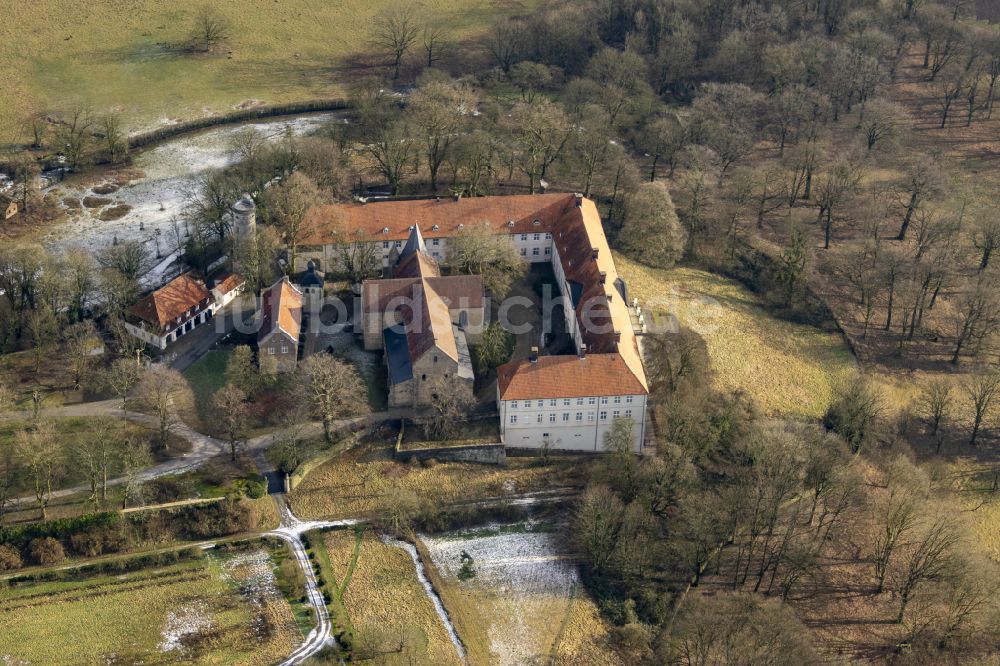 Luftbild Selm - Schloß im Ortsteil Cappenberg in Selm im Bundesland Nordrhein-Westfalen, Deutschland