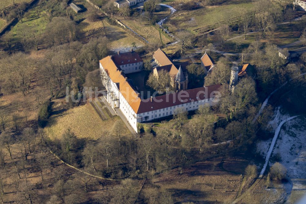 Luftbild Selm - Schloß im Ortsteil Cappenberg in Selm im Bundesland Nordrhein-Westfalen, Deutschland