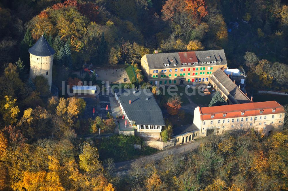 Luftaufnahme Gera - Schloss Osterstein mit Bergfried in Gera in Thüringen