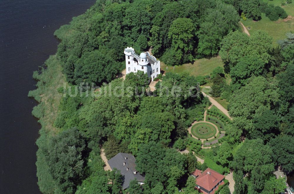 Luftbild Berlin - Wannsee - Schloss Pfaueninsel in Berlin Wannsee