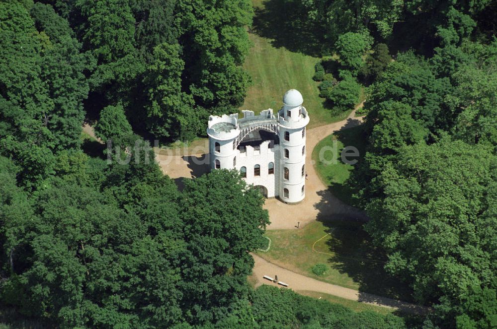 Berlin - Wannsee von oben - Schloss Pfaueninsel in Berlin Wannsee