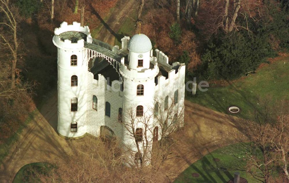 Berlin aus der Vogelperspektive: 12.02.95 Schloss auf der Pfaueninsel am Wannsee