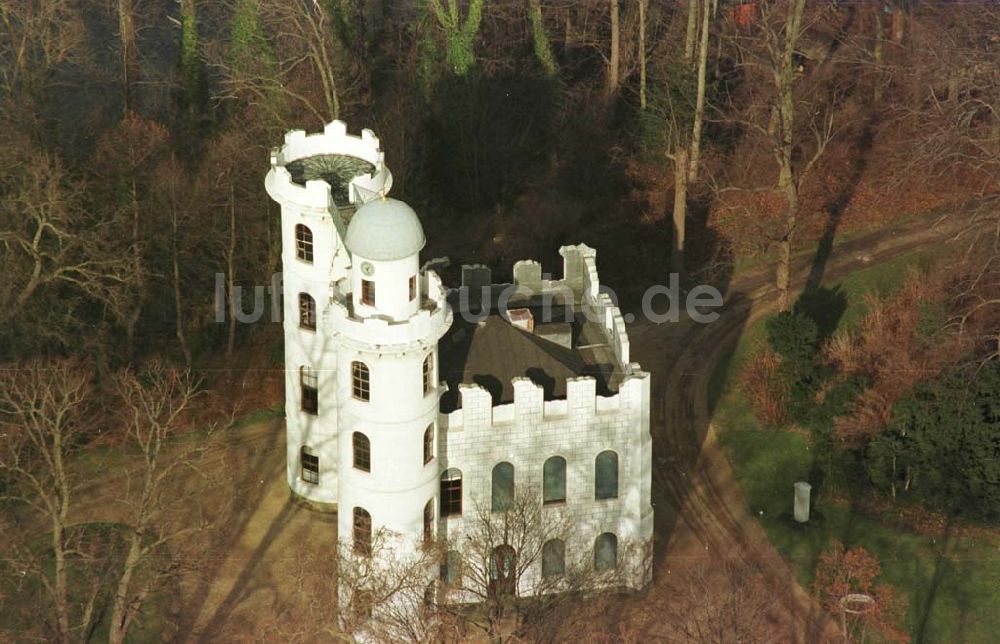 Berlin von oben - 12.02.95 Schloss auf der Pfaueninsel am Wannsee