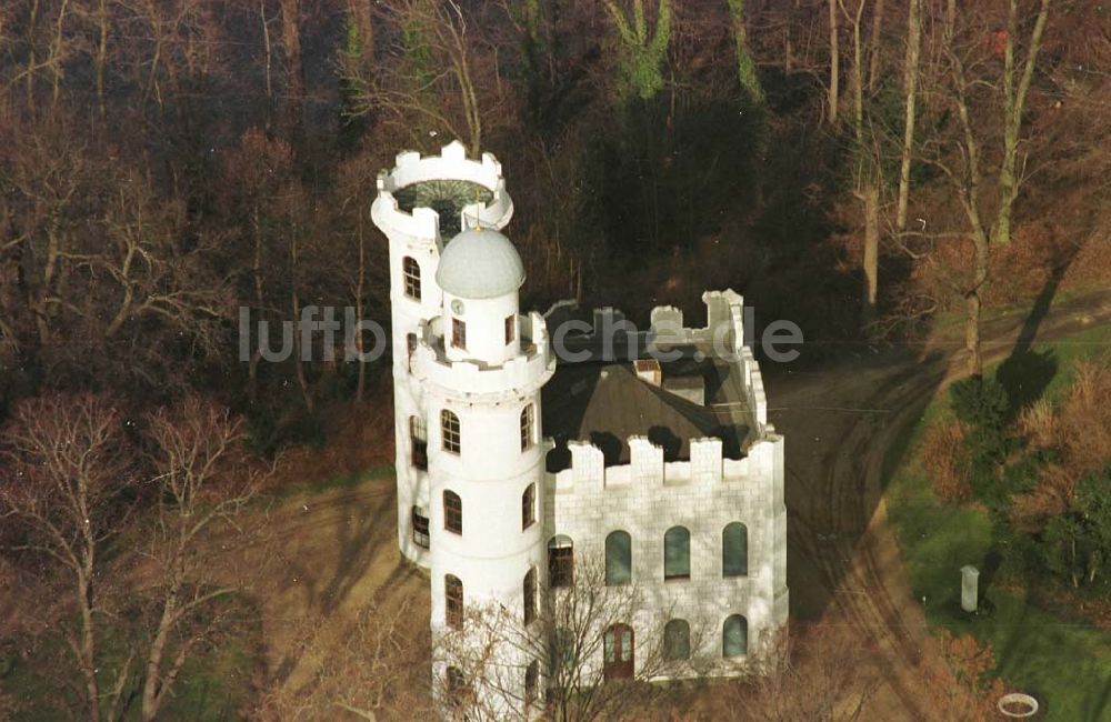 Luftbild Berlin - 12.02.95 Schloss auf der Pfaueninsel am Wannsee