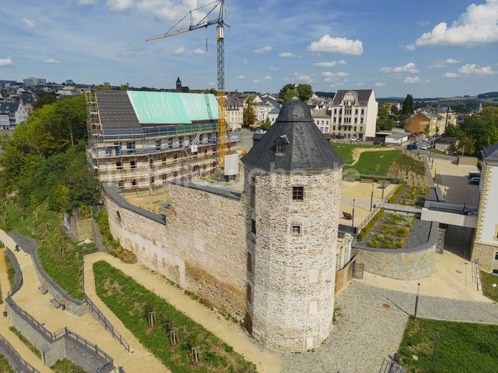 Luftbild Plauen - Schloss in Plauen im Bundesland Sachsen, Deutschland