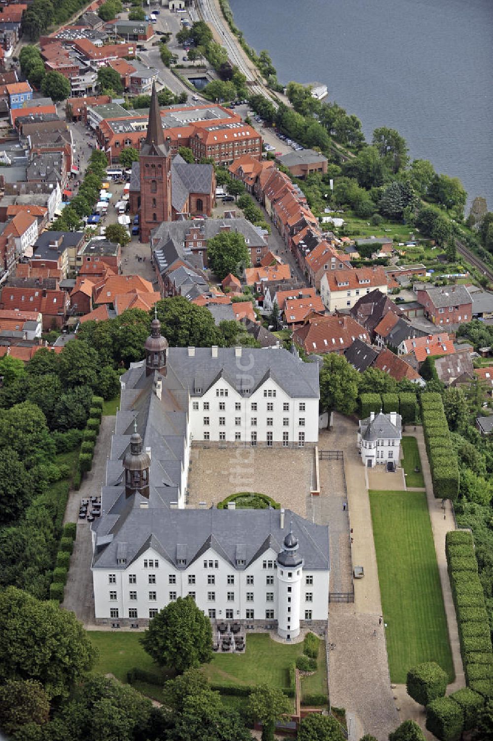 Plön von oben - Schloss Plön