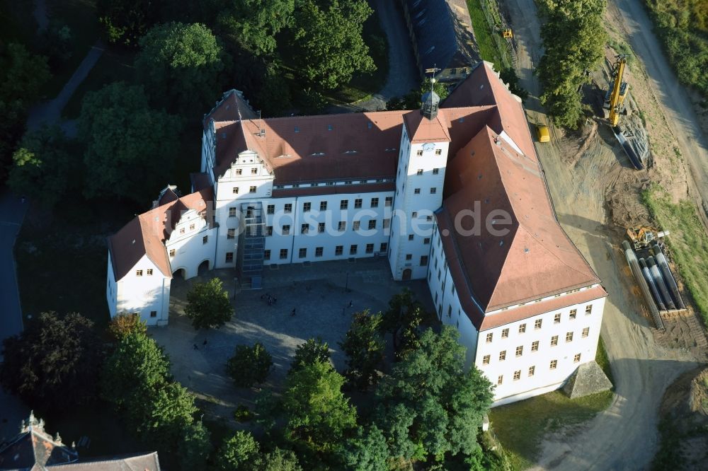 Luftaufnahme Pretzsch (Elbe) - Schloß Pretzsch in Pretzsch (Elbe) im Bundesland Sachsen-Anhalt