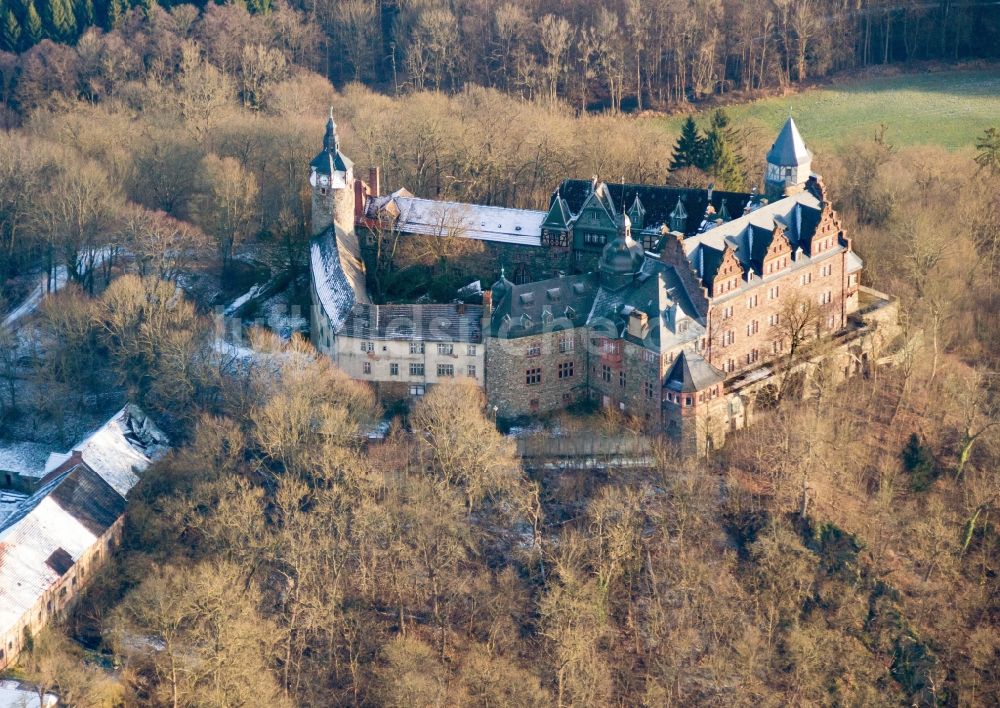 Mansfeld aus der Vogelperspektive: Schloss Rammelburg in Mansfeld im Bundesland Sachsen-Anhalt