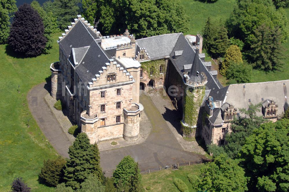 Friedrichroda aus der Vogelperspektive: Schloss Reinhardsbrunn / Reinhardtsbrunn bei Friedrichroda