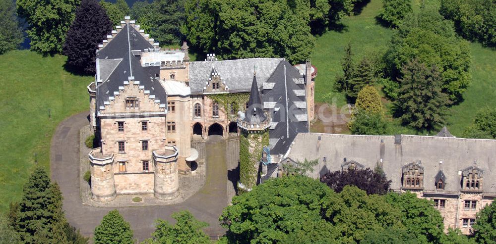 Friedrichroda aus der Vogelperspektive: Schloss Reinhardsbrunn / Reinhardtsbrunn bei Friedrichroda