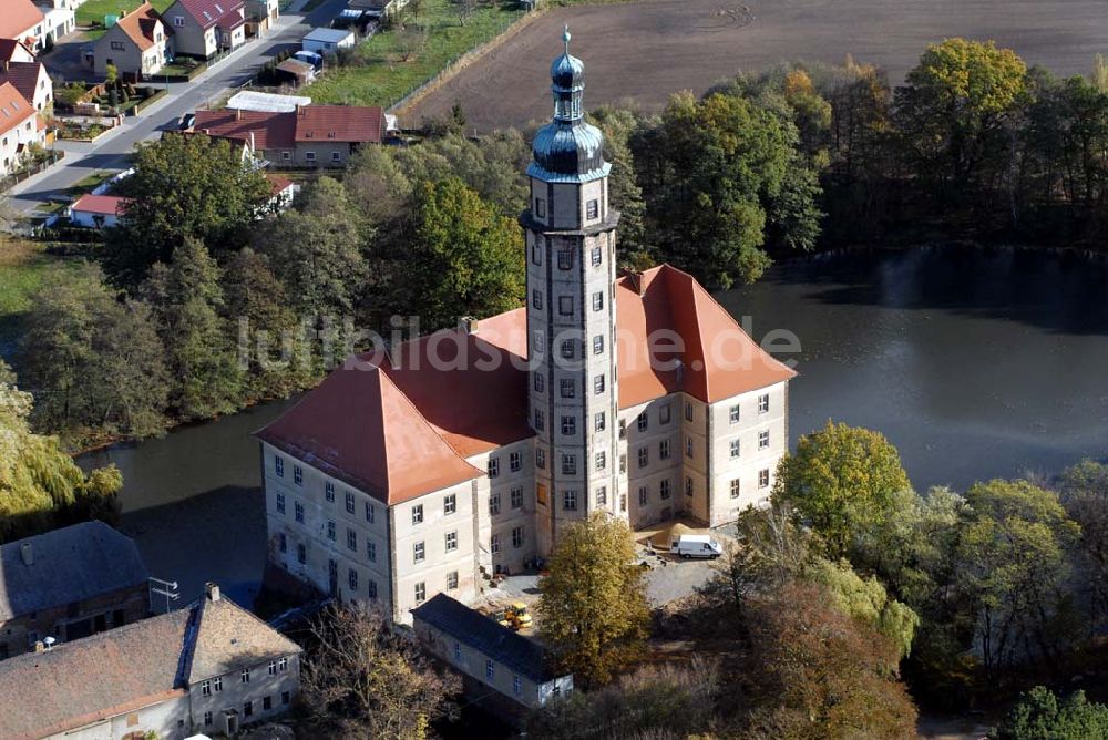 Bad Schmiedeberg von oben - Schloss Reinharz