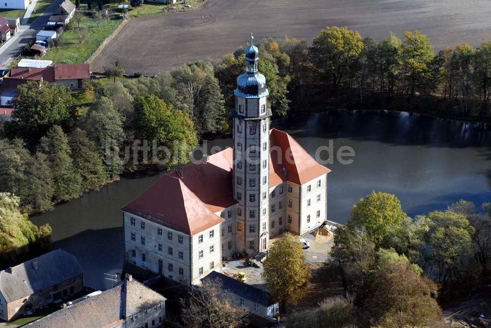 Bad Schmiedeberg aus der Vogelperspektive: Schloss Reinharz