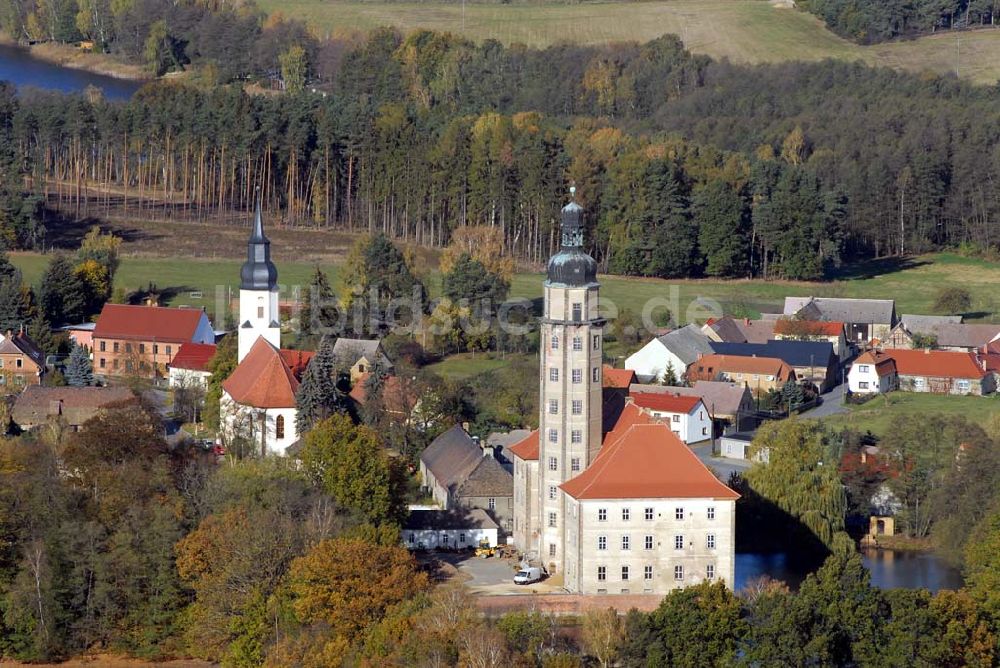 Bad Schmiedeberg aus der Vogelperspektive: Schloss Reinharz