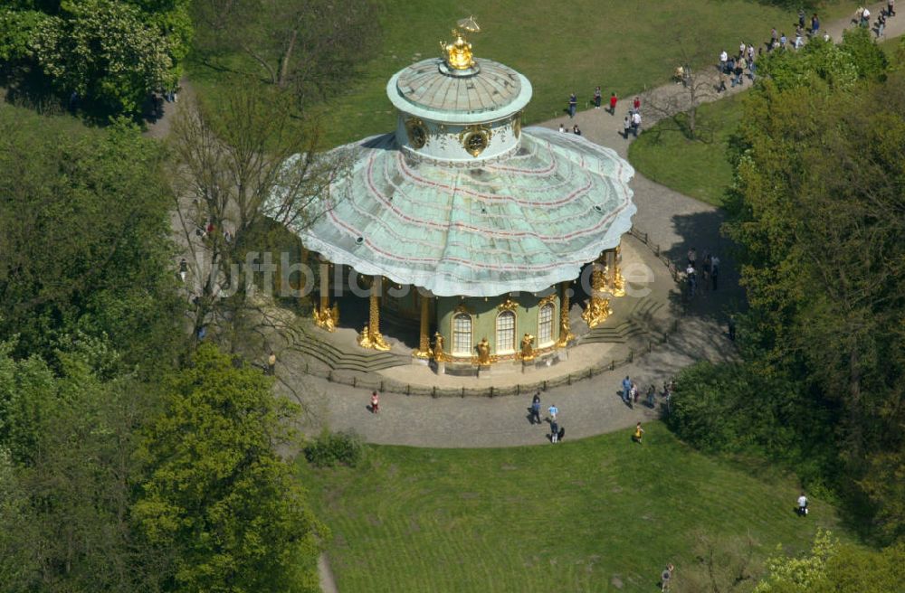 Potsdam von oben - Schloss Sanssouci Potsdam