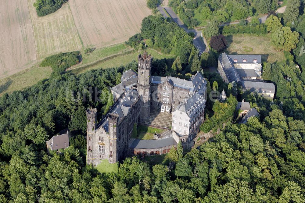 Balduinstein von oben - Schloss Schaumburg Balduinstein