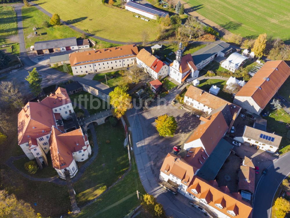 Nossen aus der Vogelperspektive: Schloss Schleinitz in Nossen im Bundesland Sachsen, Deutschland