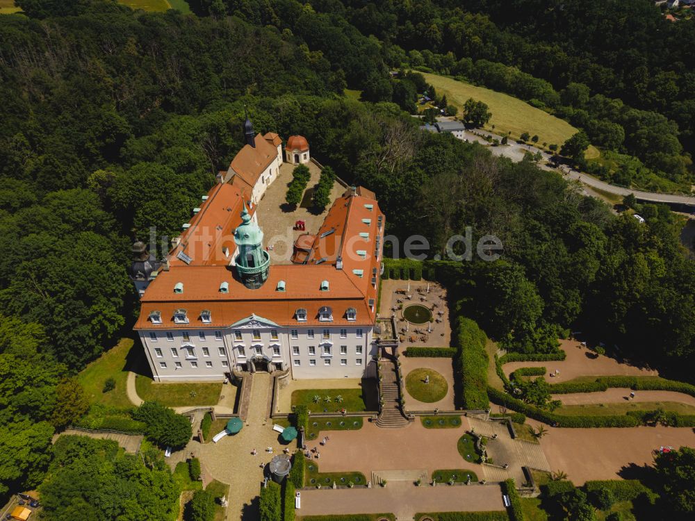 Luftaufnahme Lichtenwalde - Schloss Schloss und Park Lichtenwalde in Lichtenwalde im Bundesland Sachsen, Deutschland