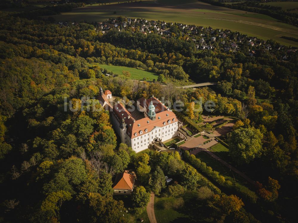 Luftaufnahme Lichtenwalde - Schloss Schloss und Park Lichtenwalde in Lichtenwalde im Bundesland Sachsen, Deutschland