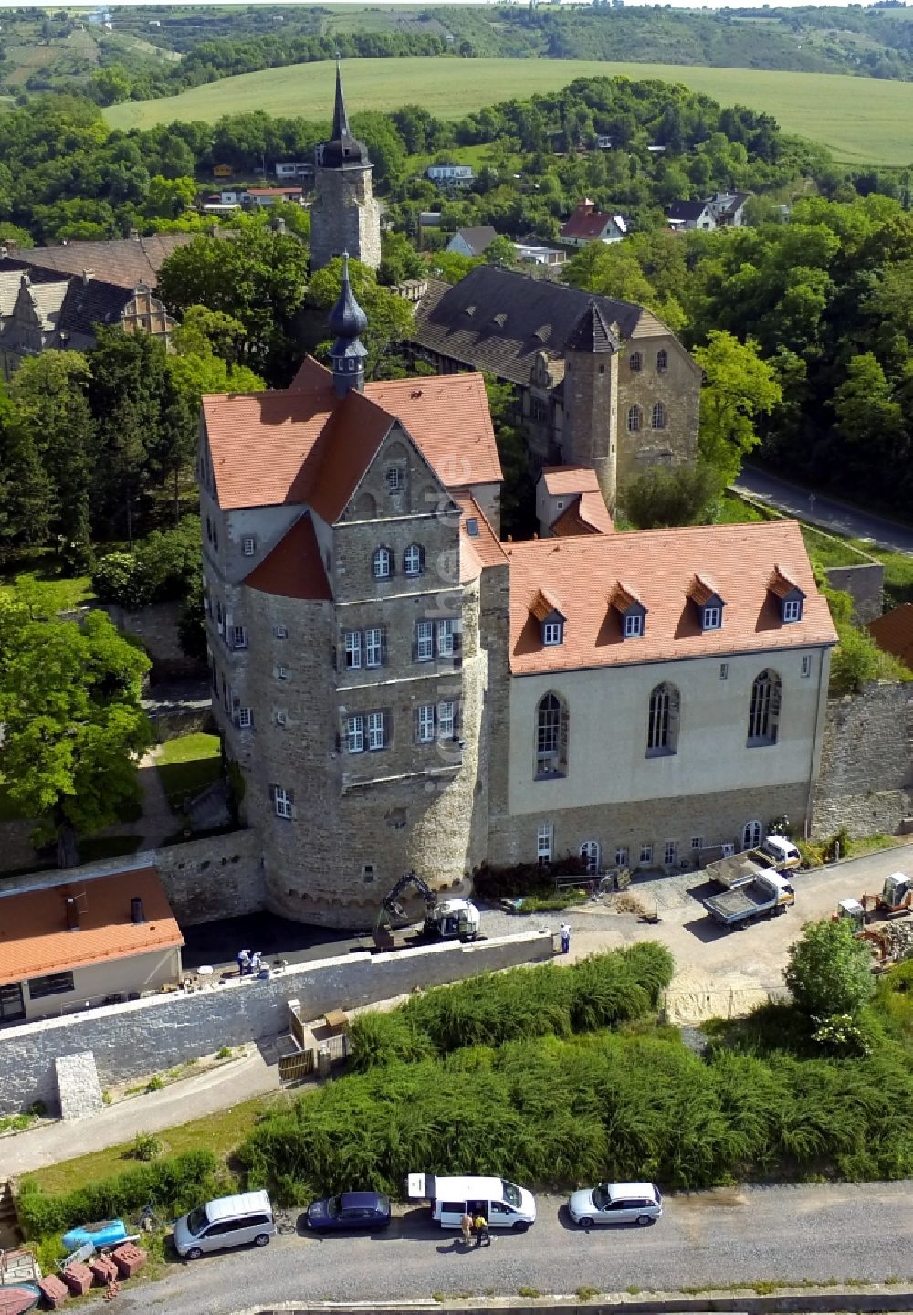 Luftbild Seegebiet Mansfelder Land OT See - Schloss Seeburg im Seegebiet Mansfelder Land im Bundesland Sachsen-Anhalt