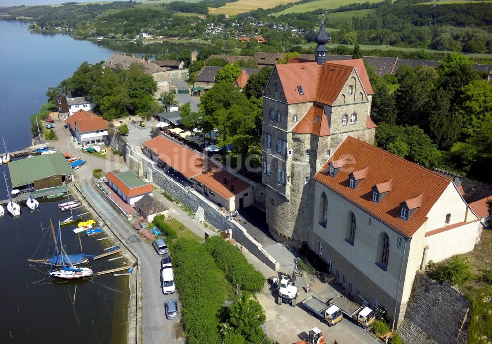 Seegebiet Mansfelder Land OT See von oben - Schloss Seeburg im Seegebiet Mansfelder Land im Bundesland Sachsen-Anhalt