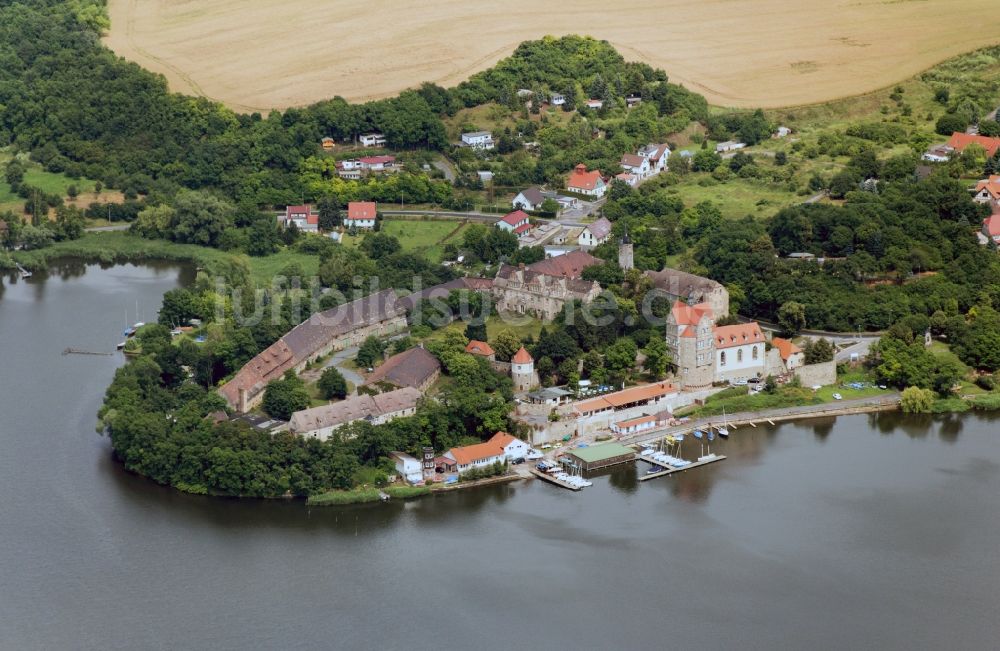 Luftbild Seeburg - Schloss Seeburg am Süßen See im Bundesland Sachsen-Anhalt