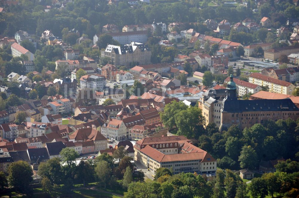 Sondershausen von oben - Schloss Sondershausen in Thüringen