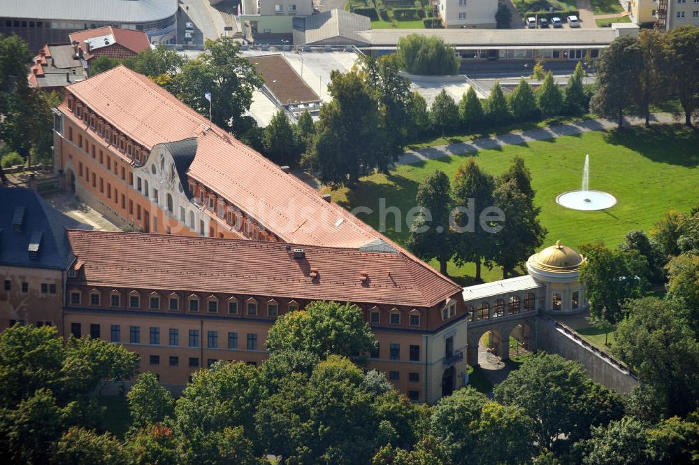 Sondershausen von oben - Schloss Sondershausen in Thüringen