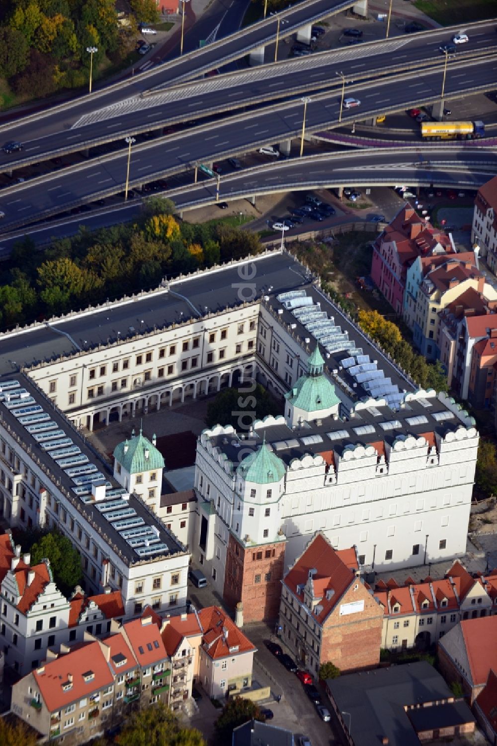 Luftbild Stettin - Schloss von Stettin in Westpommern in Polen