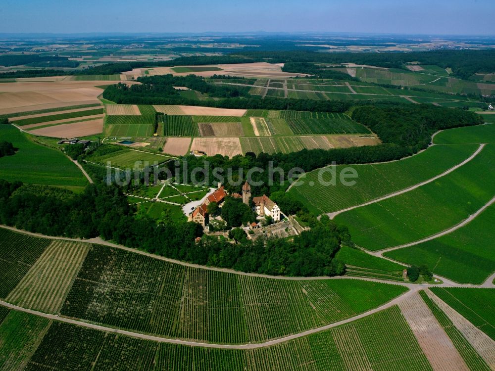 Brackenheim von oben - Schloss Stocksberg im Ortsteil Stockheim in Brackenheim im Bundesland Baden-Württemberg