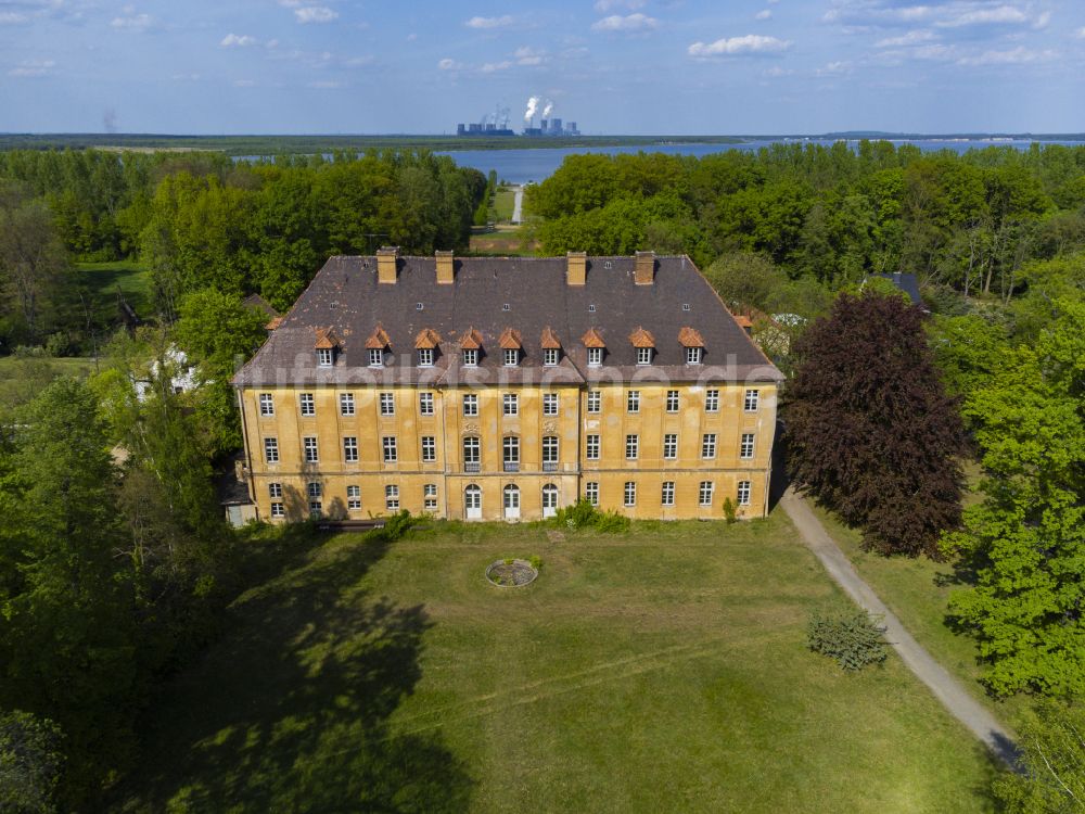 Luftbild Boxberg/Oberlausitz - Schloss Uhyst, in Boxberg/Oberlausitz im Bundesland Sachsen, Deutschland