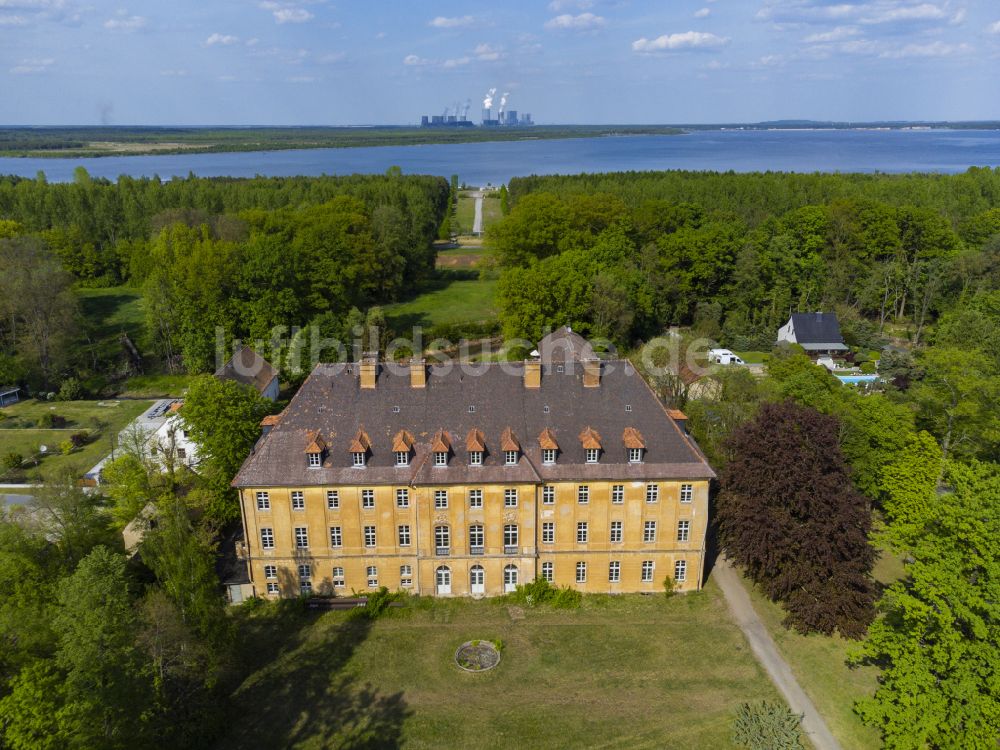 Luftaufnahme Boxberg/Oberlausitz - Schloss Uhyst, in Boxberg/Oberlausitz im Bundesland Sachsen, Deutschland