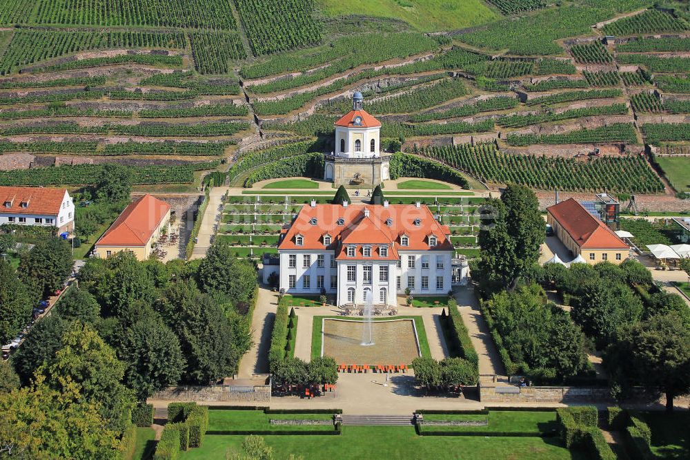 Radebeul von oben - Schloss Wackerbarth Radebeul in Sachsen