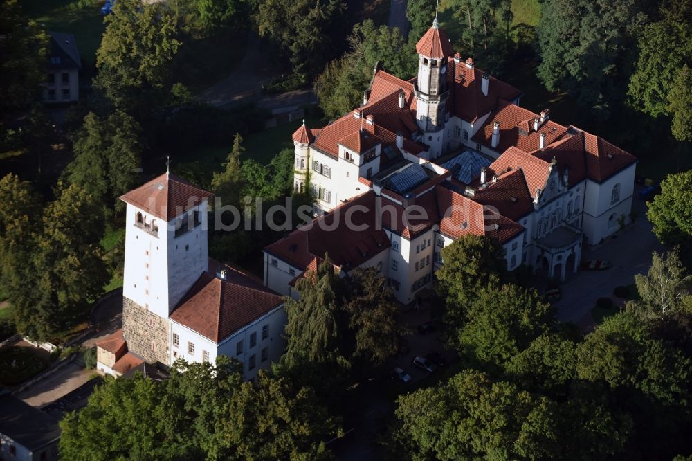 Waldenburg von oben - Schloss Waldenburg in Waldenburg im Bundesland Sachsen