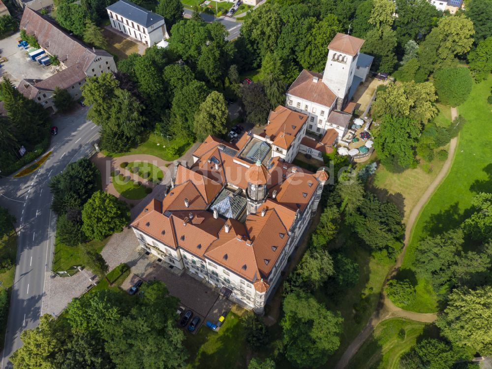 Waldenburg von oben - Schloss Waldenburg in Waldenburg im Bundesland Sachsen